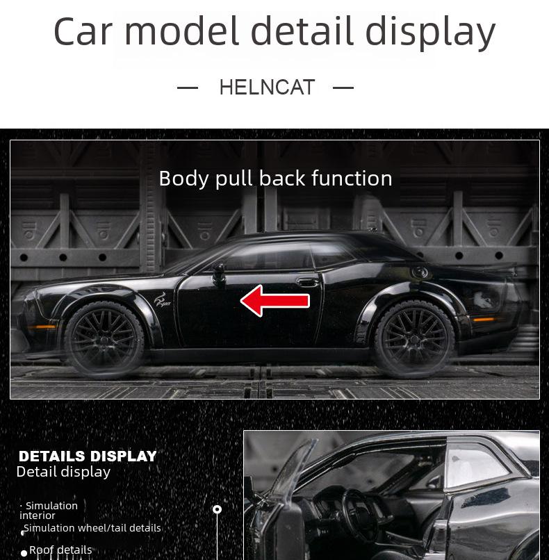 Jiaye VB32793 Metal Sports Car Toy: Alloy Model with Sound, Light, and Pull-Back Door Opening.