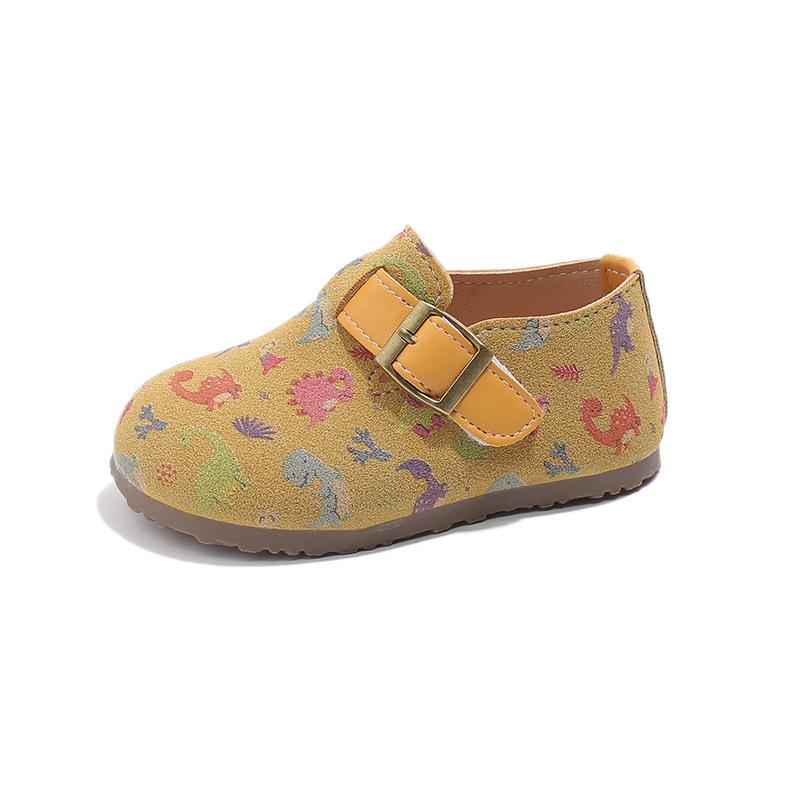 Fashion Girls Shoes Anti Slip Kids Bean Shoe Soft Soled Child Leather Shoes Simple Girl Casual Shoe