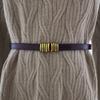 Waist Belt Leather For Summer Fashion Slim Genuine Leather With Buckle Gold