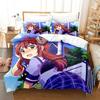 New Anime Girls The Demon Girl Next Door Bedding Set Single Twin Full Queen King Size Bed Set Adult Kid Bedroom Duvetcover Sets