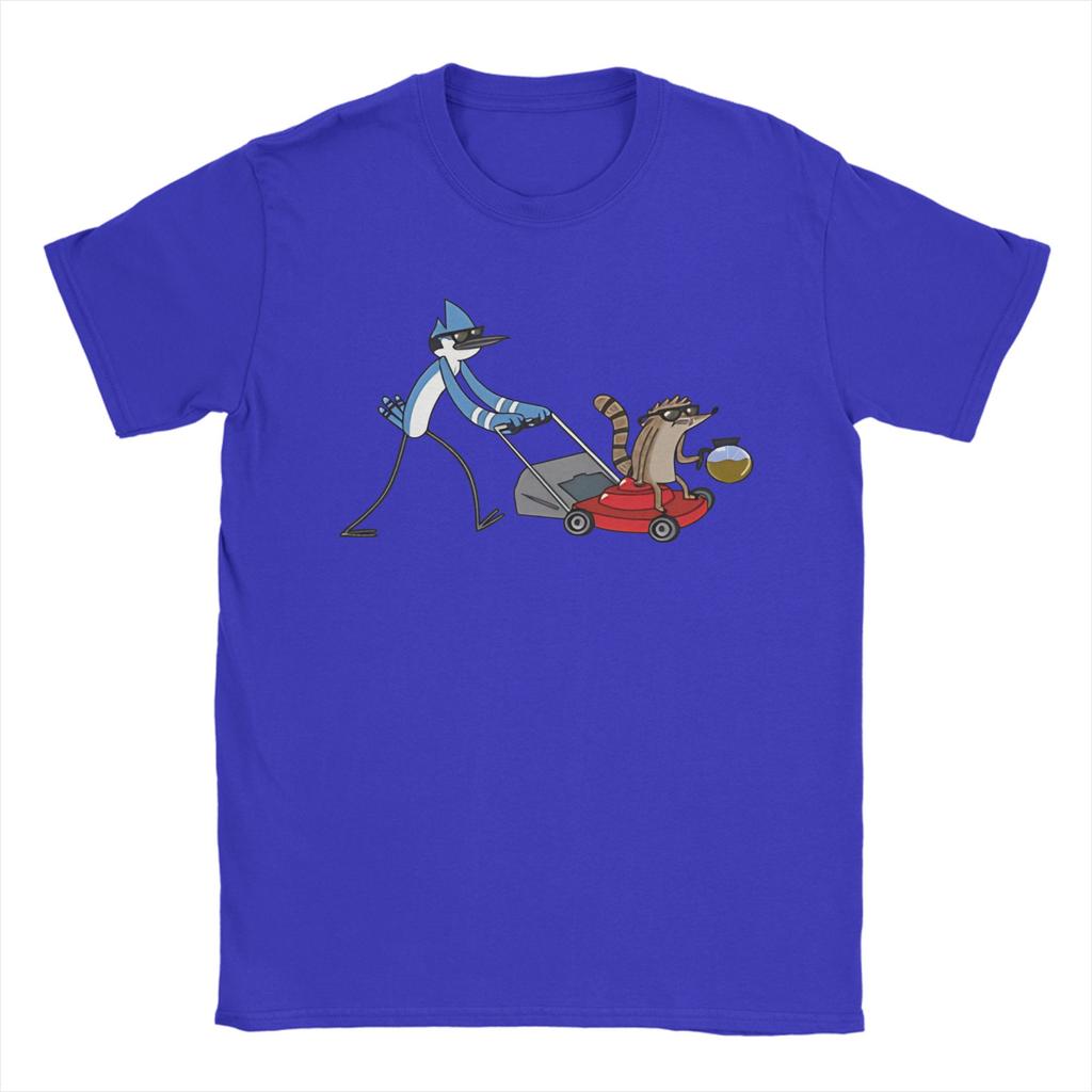 Vintage T-Shirt Strand Regular Show Mode T-Shirts 100% Baumwolle T-Shirt für Herren Y2K Basic Lockere Kurzarm-T-Shirts
