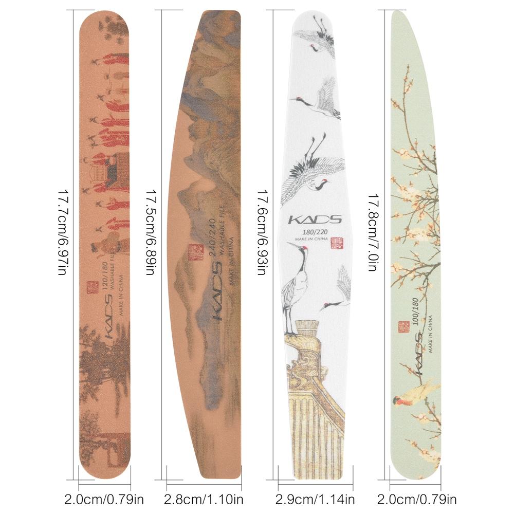 Lixa de unha e polidor em estilo oriental meia-lua lixa dupla face lixa de unha gel de moagem esmalte de unha ferramenta de manicure