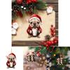 Dog Cartoon Charming Acrylic Hanging Ornament For Festive Christmas Decor Tree