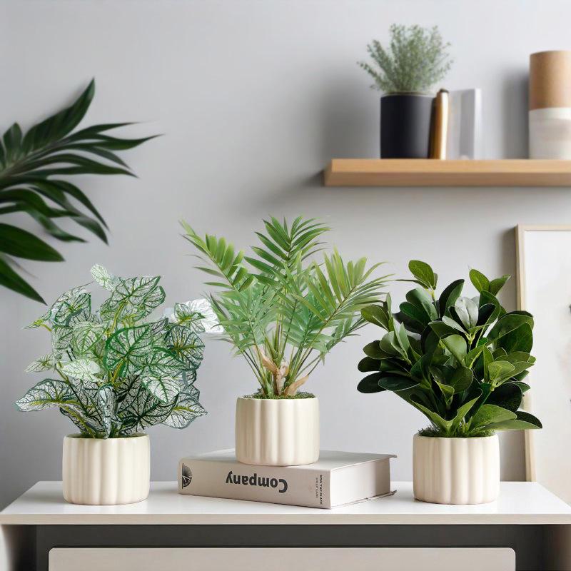 Nordic Style Artificial Potted Plants for Indoor Decor: Perfect for Living Rooms, Offices, and Desktops