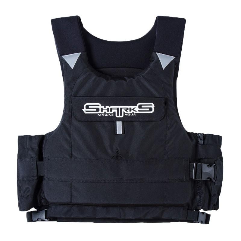 Adult Buoyancy Aid Vest Kayaking Jet Ski Sailing Lightweight High-Float PFD Safety Gear Small чёрный