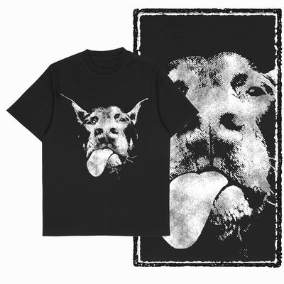 G59 Exclusive Pure Cotton Men's Vintage Dog GraphicT-shirt | Streetwear Big Size Cool O-neck Men's Tee Tshirt T Shirt