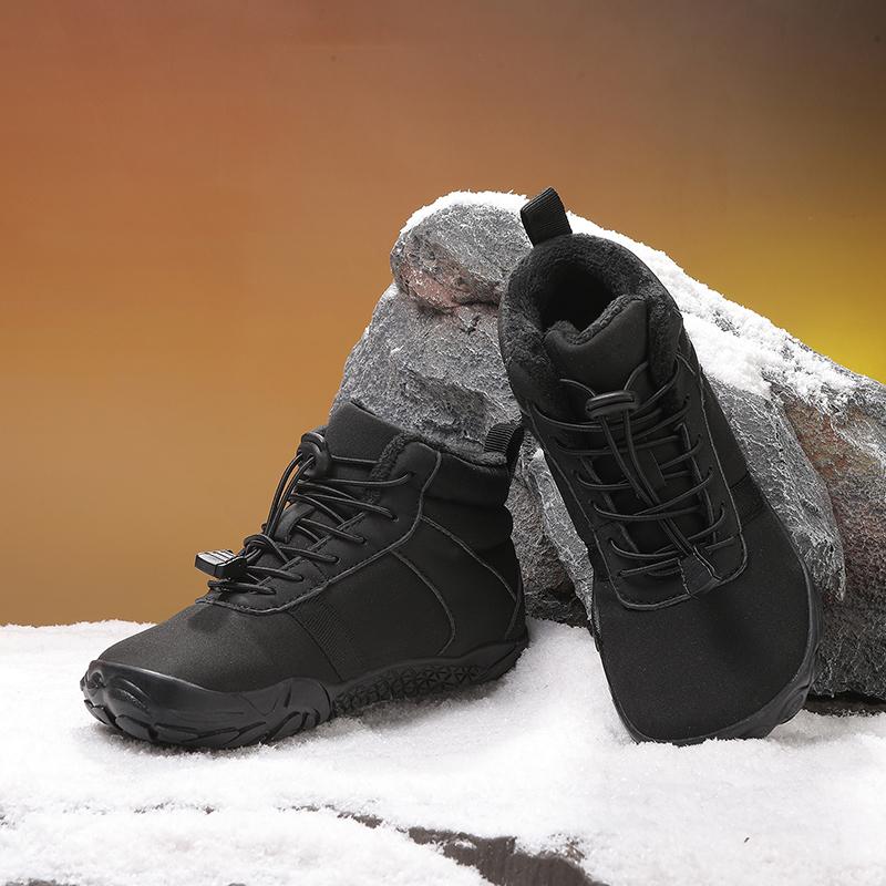 Children Warm Snow Boots Kids Winter Cotton Shoes Non-slip Snow Outdoor Warm Plush Boots High Top Warm Furry Footwear Waterproof Warm Sneakers