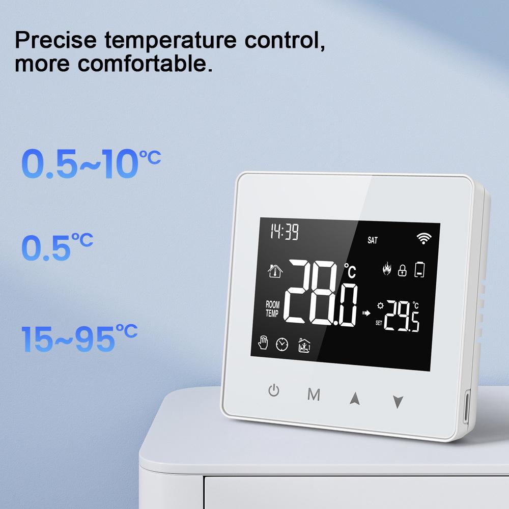 Tuya ZigBee Intelligent Constant Temperature Controller Temperature Adjustable LCD Display Controller Compact Size