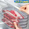 Recipiente de carne para geladeira Bacon Almoço Recipiente de carne para geladeira Recipientes de preparação de refeições Caixas de armazenamento de alimentos empilháveis com tampa