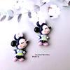 Mickey & Minnie Cartoon Resin DIY Accessories: Hair Clip, Side Clip, Cup Holder, Crocs Decor