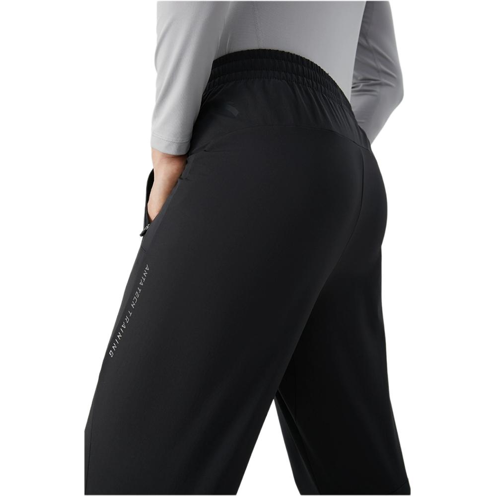 Anta Casual Simple Solid Color Straight Leg Breathable Letter Knit Sports Pants Men bottoms Green-Bean 152417502S-1