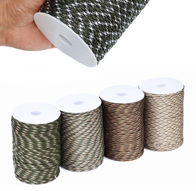 Paracord Exterior 100m 7 Miezuri 4mm: Ideal pentru Pasionații Militari și Brățări de Supraviețuire