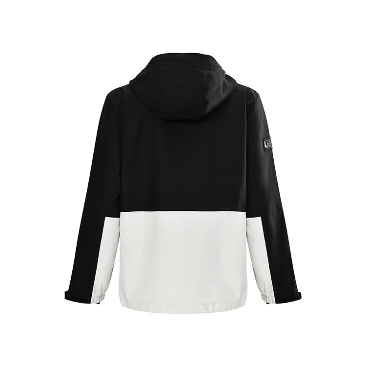 Li Ning Sport Casual Larg Simplu Jachetă de Vânt cu Glugă Unisex Îmbrăcăminte Exterioară Negru Gri AFDUC59-3