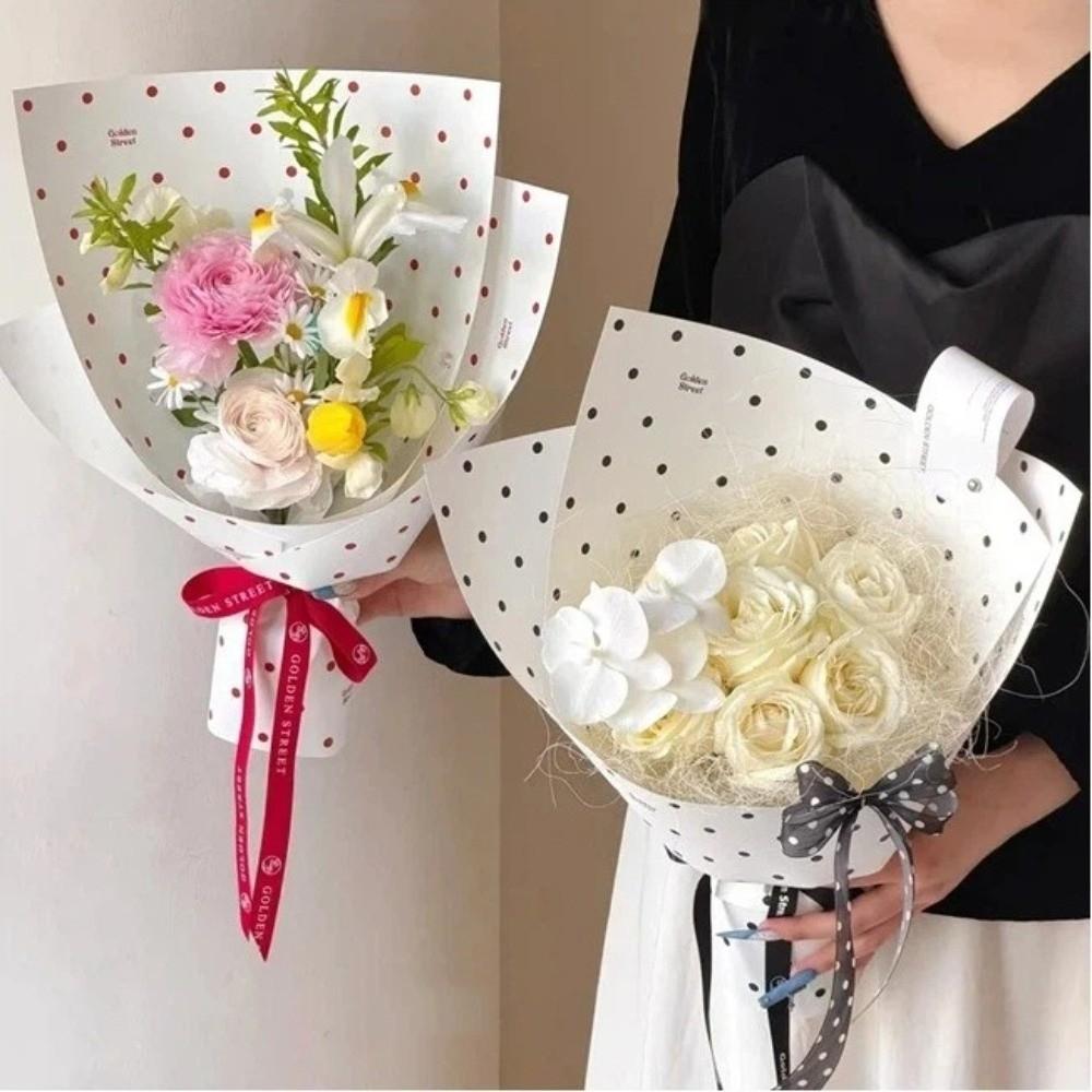 Verdicktes Pünktchen-Geschenkpapier DIY-Geschenkpapier Dekopapier für Blumensträuße Kunstpapier Blumenstrauß