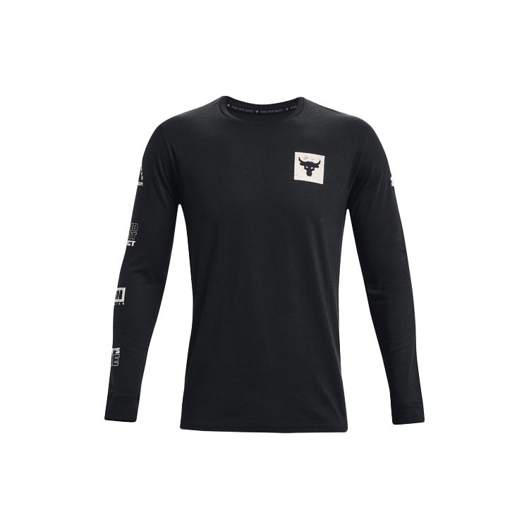Under Armour Project Rock Brahma Bull Training Long Sleeve T-Shirt Men Tops Black 1367115-001