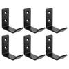Wall Mount Utility Hook 6 Pack, Metal Storage Hook with Two Hole Design for Bathroom Kitchen Closet Home Daily Use