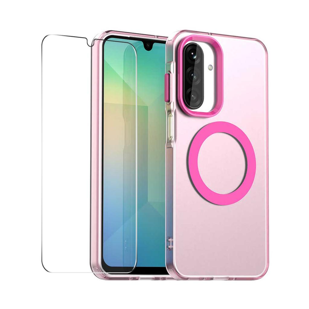 For Samsung Galaxy A17 4G/Galaxy A26 5G/Galaxy A17 5G Magnetic Case with 9H Tempered Glass ENKAY HAT PRINCE PC TPU Phone Cover