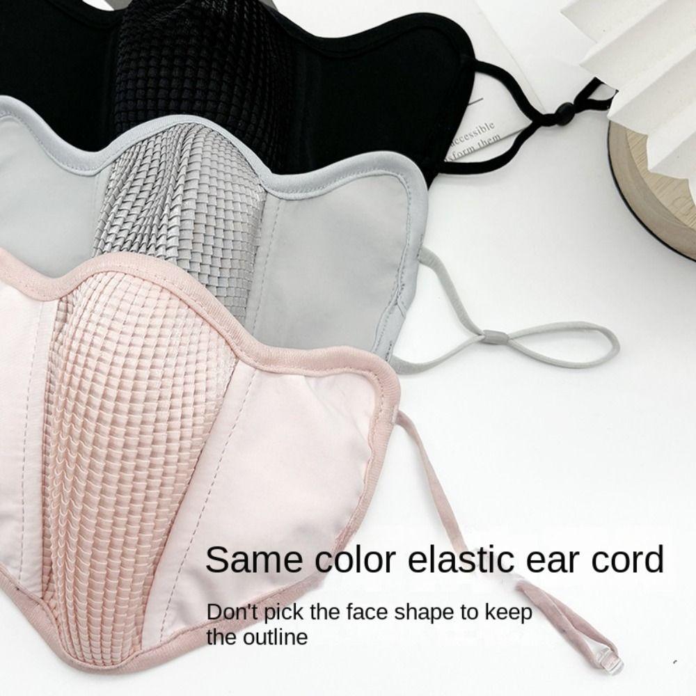 

Eye Protection Face Cover UPF200+ Face Gini Mask Thin Ice Silk Mask Riding білий
