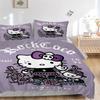 Rock Coco Hello Kitty Print 3Pcs Bedding Setduvet Cover With 2 Bedropillowcase Home Birthday Gift