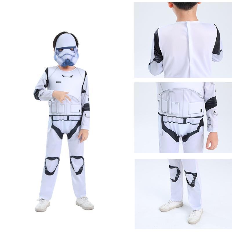 Star Wars Imperial Stormtrooper Cosplay Costume Bodysuit With Eva Mask For Kids Anime Party Gift