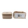 2 Layer Lunch Box 1400ml Stainless Steel Inner PP Shell Microwave Safe Lunch Container with Cutlery