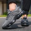 Scarpe sportive casual da uomo, traspiranti, leggere, da ginnastica, da esterno, in rete, nere, da corsa, da jogging, da tennis, da passeggio