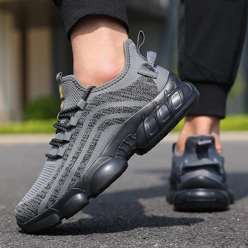 Scarpe sportive casual da uomo, traspiranti, leggere, da ginnastica, da esterno, in rete, nere, da corsa, da jogging, da tennis, da passeggio