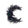 Artificial Flower Wreath for Halloween Front Door Decor, Fall Porch Decoration
