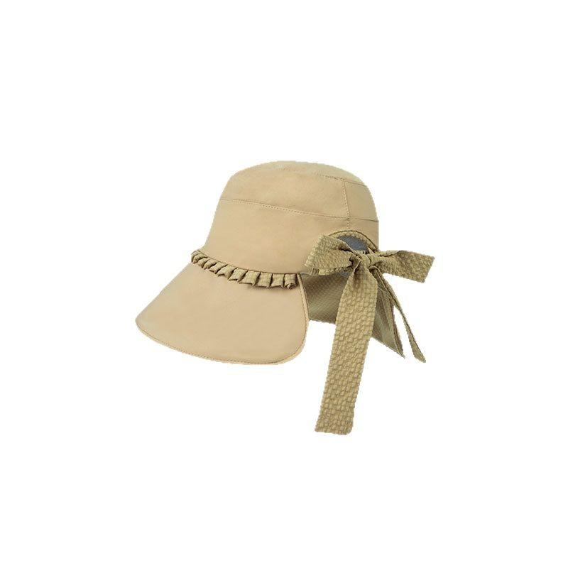 Summer Versatile Sun Protection Sun Hat for Women's New Wrap Around Large Hat with Bow Fisherman's Hat