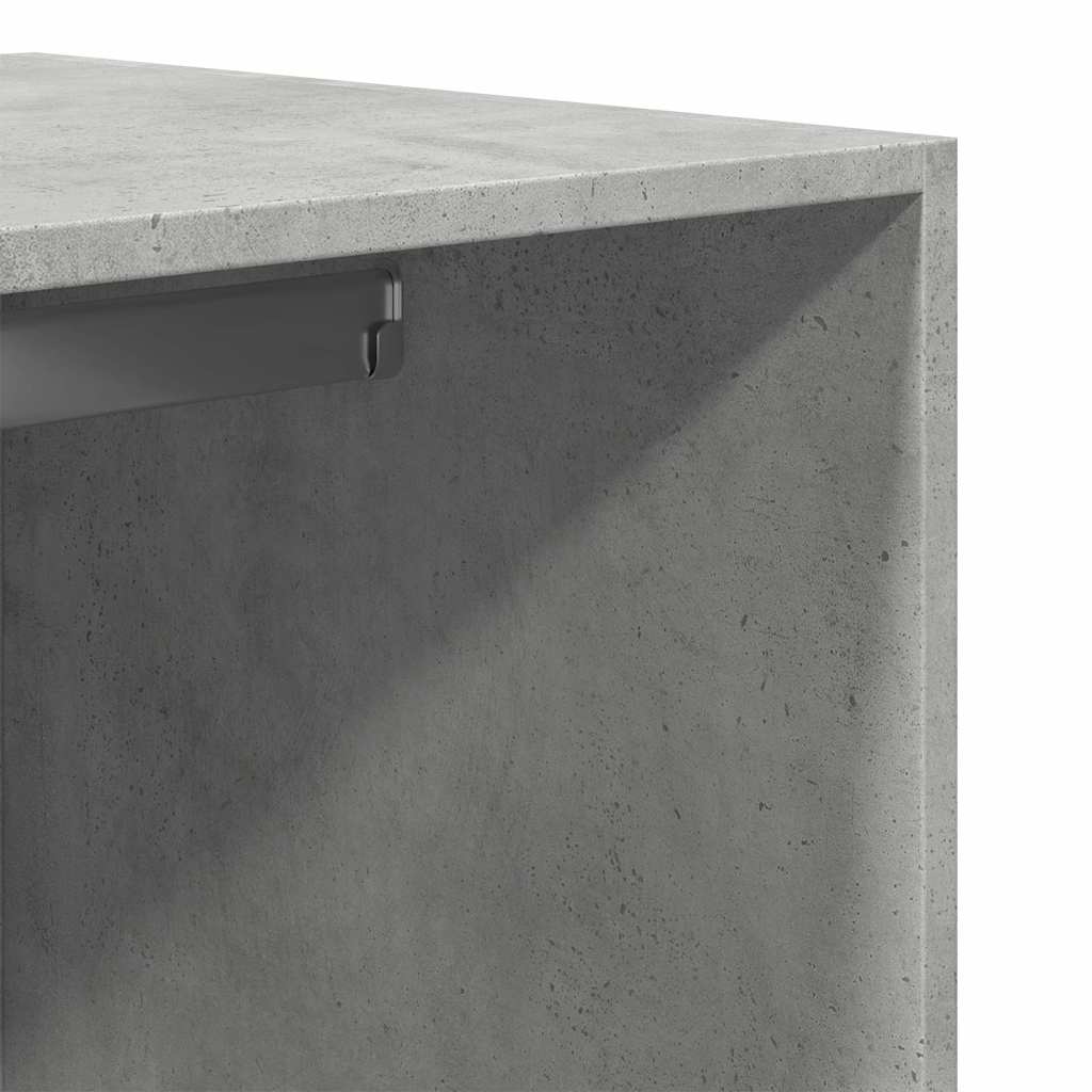 Wardrobe Concrete Grey 80 X 50 X 200 Cm Engineered Wood