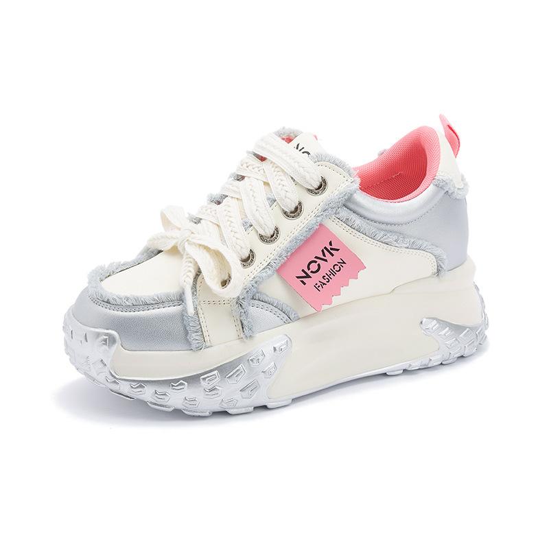 

Explosive shoes women s spring new m small casual thick sole inner height increase white shoes student shoes 40