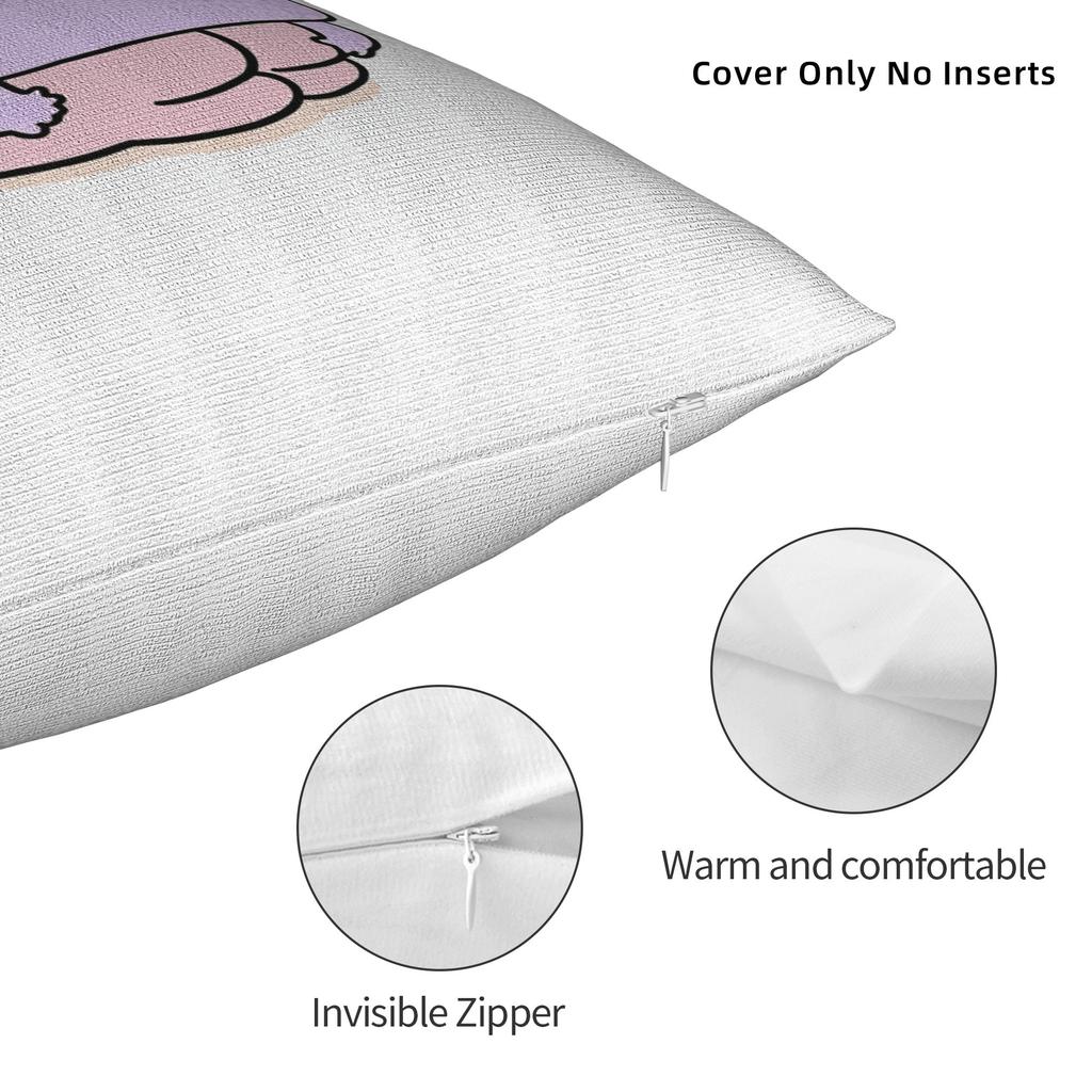 Pillow Cover Asamimichan and Anemimi  Morden Pillow Case For Sofa Couch Bed Living Room Pillowcases
