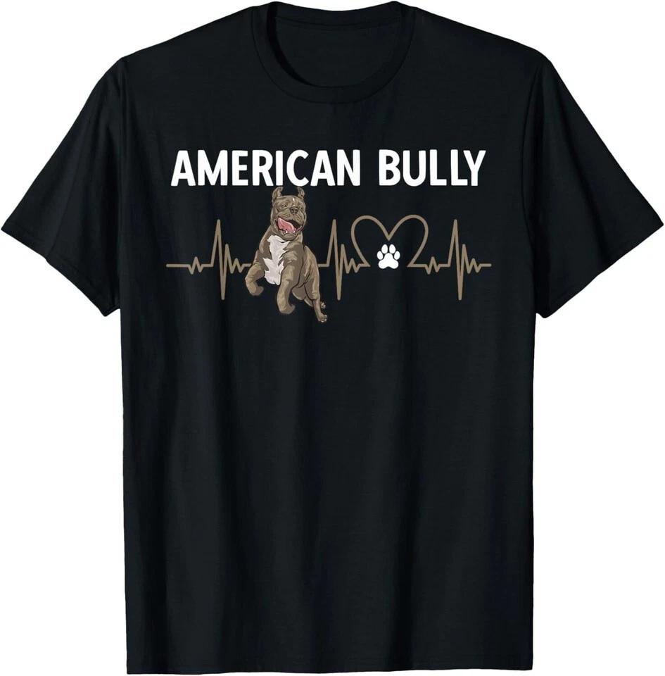 Men s and Women s T-shirts American Bully Dog Heartbeat XL American Bully GUNISEX TEE SIZE S-XL MADE IN USA M