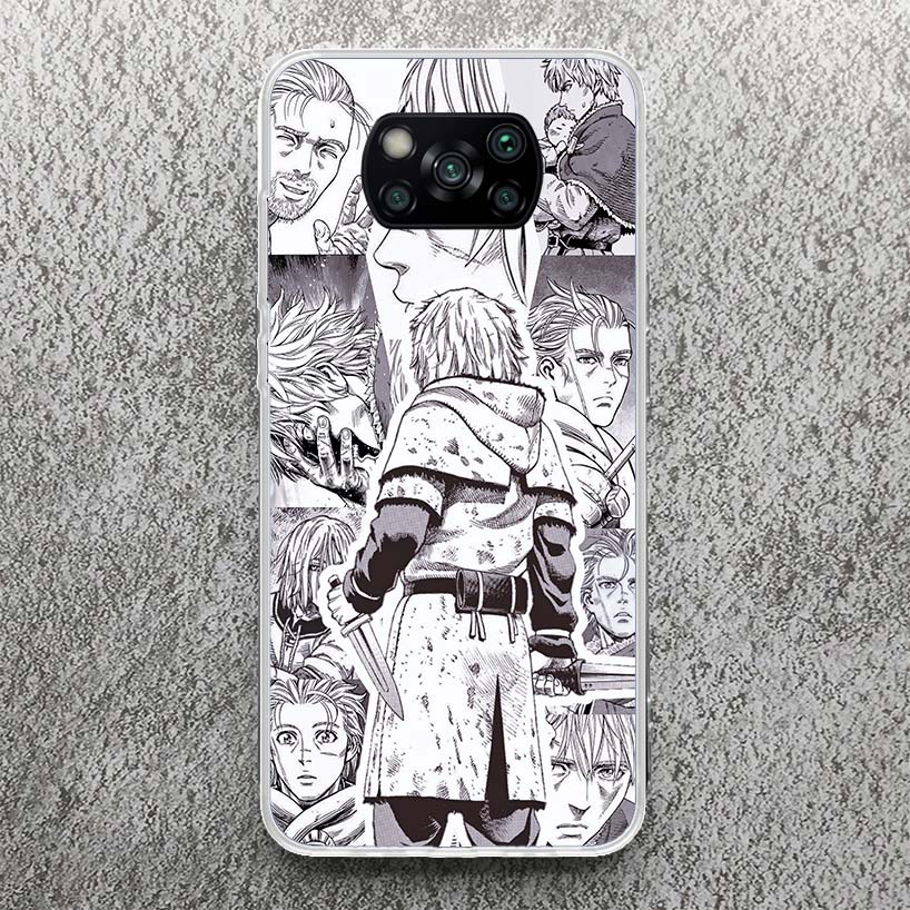 Vinland Saga Print Soft Case for Xiaomi Poco X7 X6 X5 X4 X3 Nfc Phone Shell F6 F5 Pro F4 GT F3 M5S M4 M3 Pattern Cove X7 X6 X5 X