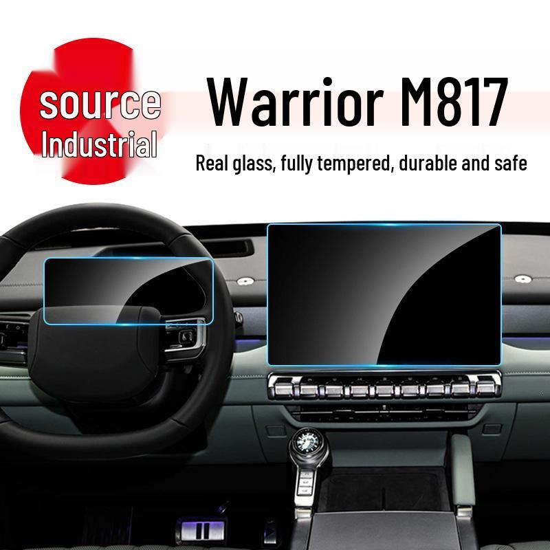 25-26 Model Mengshi M817 Navigation Screen Protector Tempered Glass Film