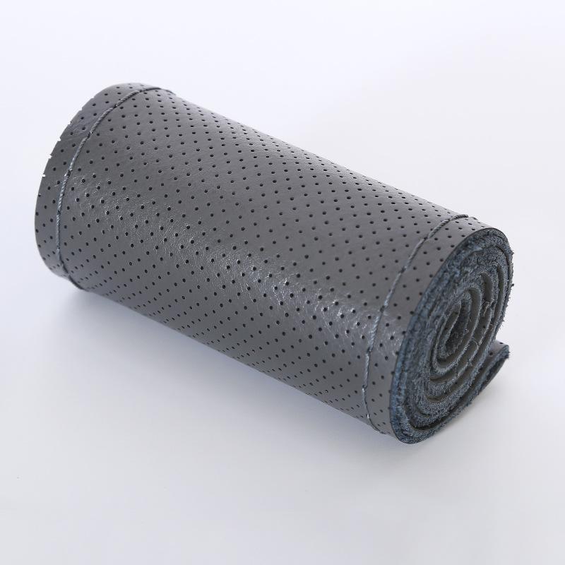 Car Steering Wheel Cover Needles And Braid Thread Artificial Leather Car Covers Suite DIY Texture Soft Auto Accessories