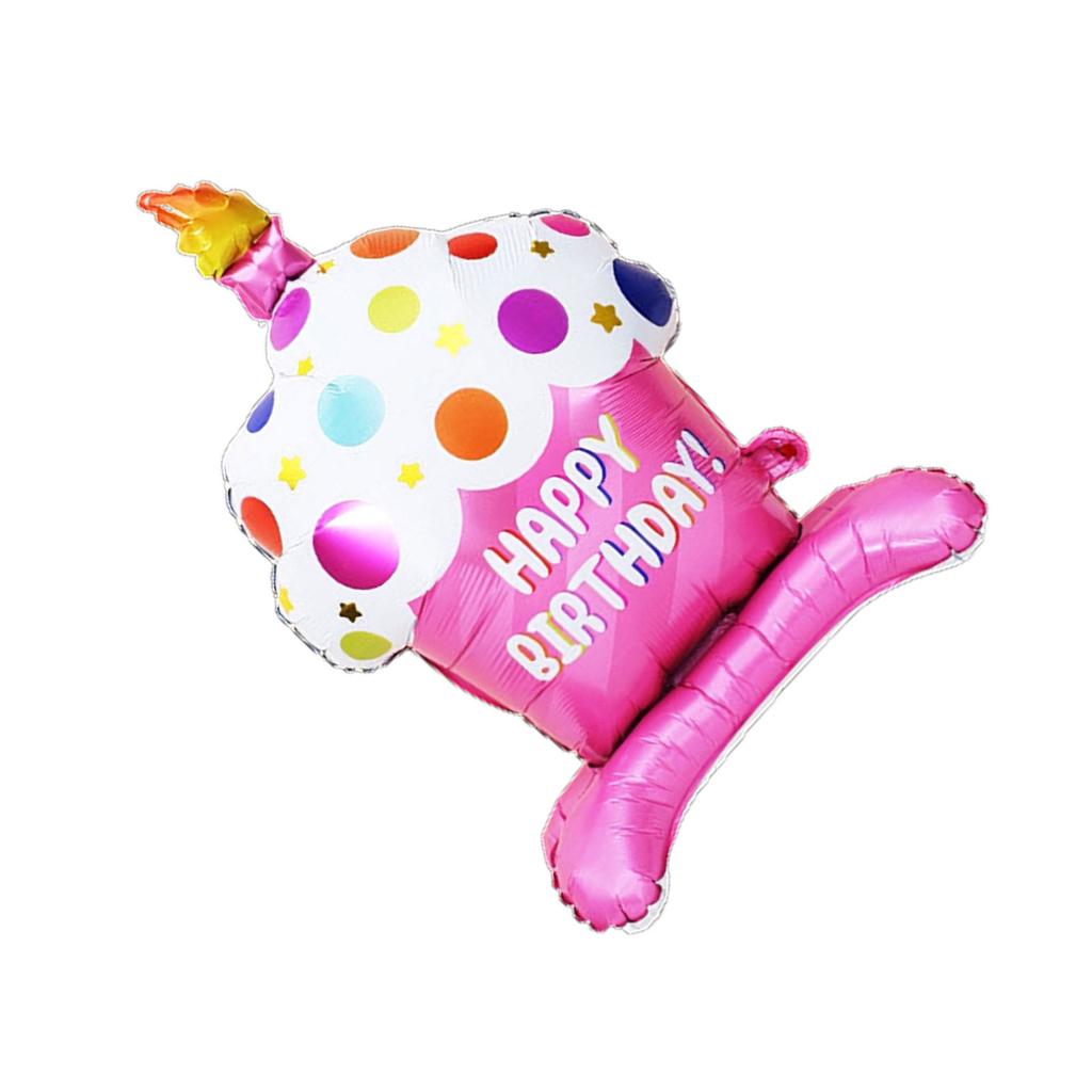 Happy Birthday Aluminum Foil Balloon Standing Base Cupcake Aluminum Foil Balloon For Birthday Baby Shower Anniversary