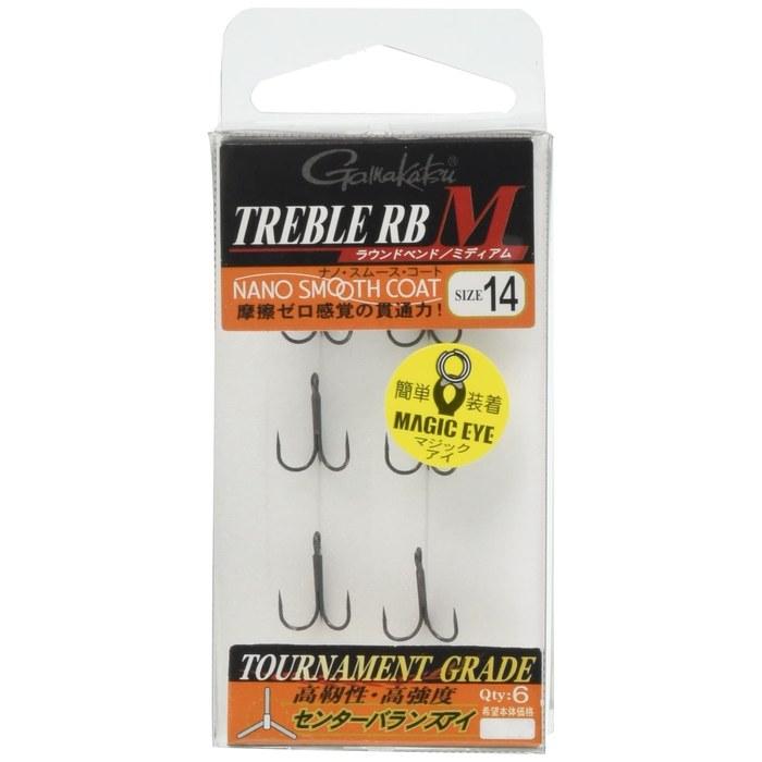 Gamakatsu Treble Hook RB-M (Nano Smooth Coat) #14 (6-count)