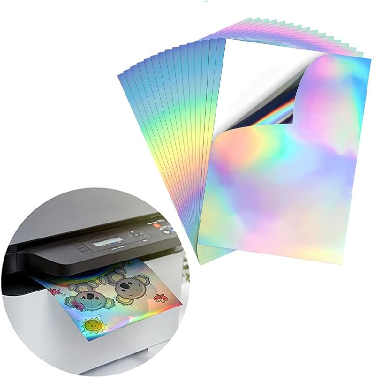 20Pcs Lamination Sticker Paper Clear A4 Printable Vinyl Labels Crafts Decal