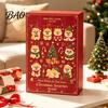 Regalo para Niños Calendario de Adviento de Navidad Pomerania, Calendario de Adviento de 24 Días con Adornos de Perro de Acrílico 2D, Decoración para Colgar en el Árbol, Amantes de las Mascotas Niños