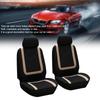 4Pcs Universal Car Seat Protective Cover Set Interior Decoration for All Seasons(BeigeBlack )