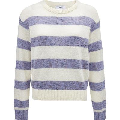 Women's Striped Lurex Knit Sweater