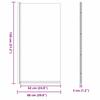 Black Shower Screen 68 X 130 Cm Tempered Glass