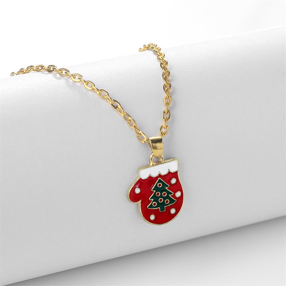 

20 Styles Merry Chirstmas Santa Claus Pendant Necklace Cartoon Cute Alloy Chain with Lobster Clasp Fashion Jewelry New Year Gift