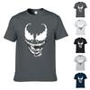 Cotton Blend Comic Movie Venom Print T-shirt For Men And Women**