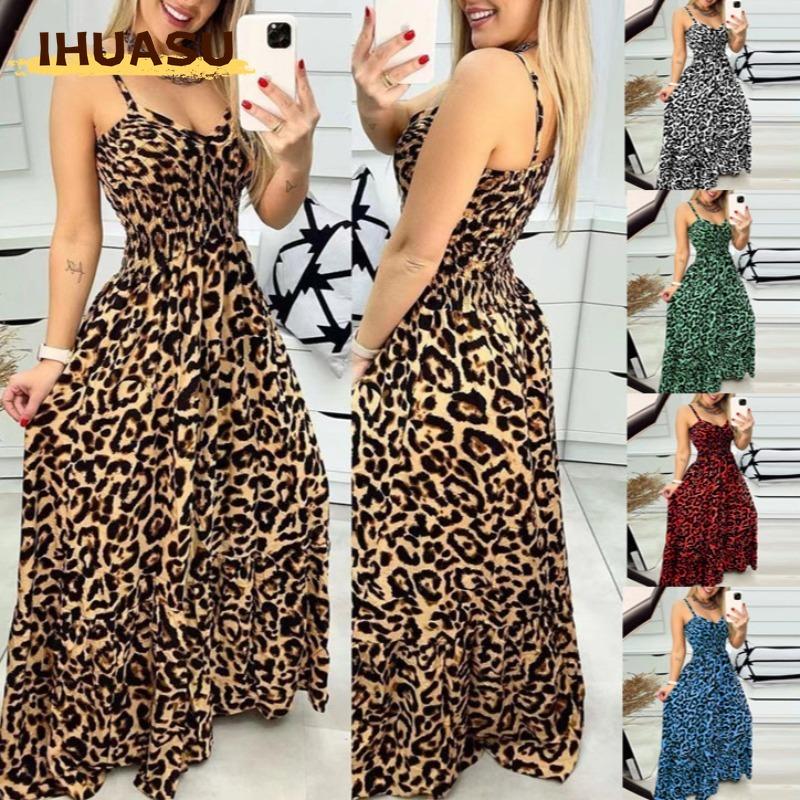 IHUASU Fashion Summer Spring Sleeveless Casual Dresses Unique Design