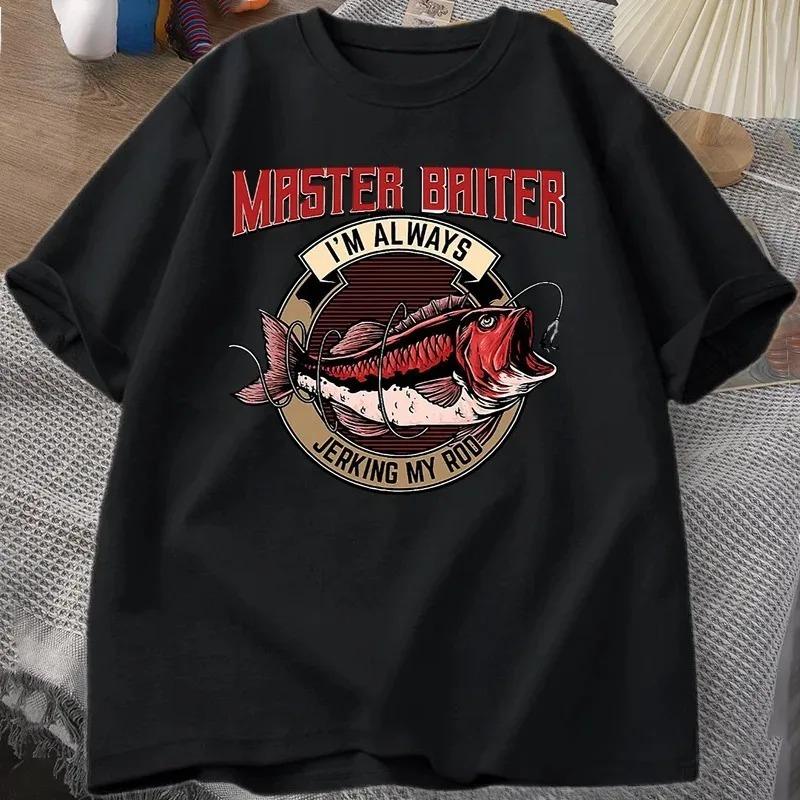 

Master Baiter Im Always Jerking My Rod TShirt Unisex Casual Short Sleeve Tshirt Oneck High Quality Tops Streetwear Easter S