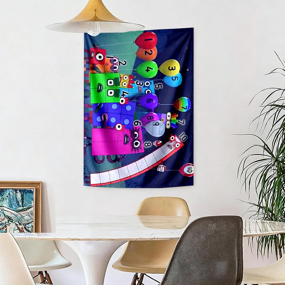 Numberblocks Wall Decor Tapestry Art For Pet Memorial Birthdaywedding Party Backdrop Family Gift