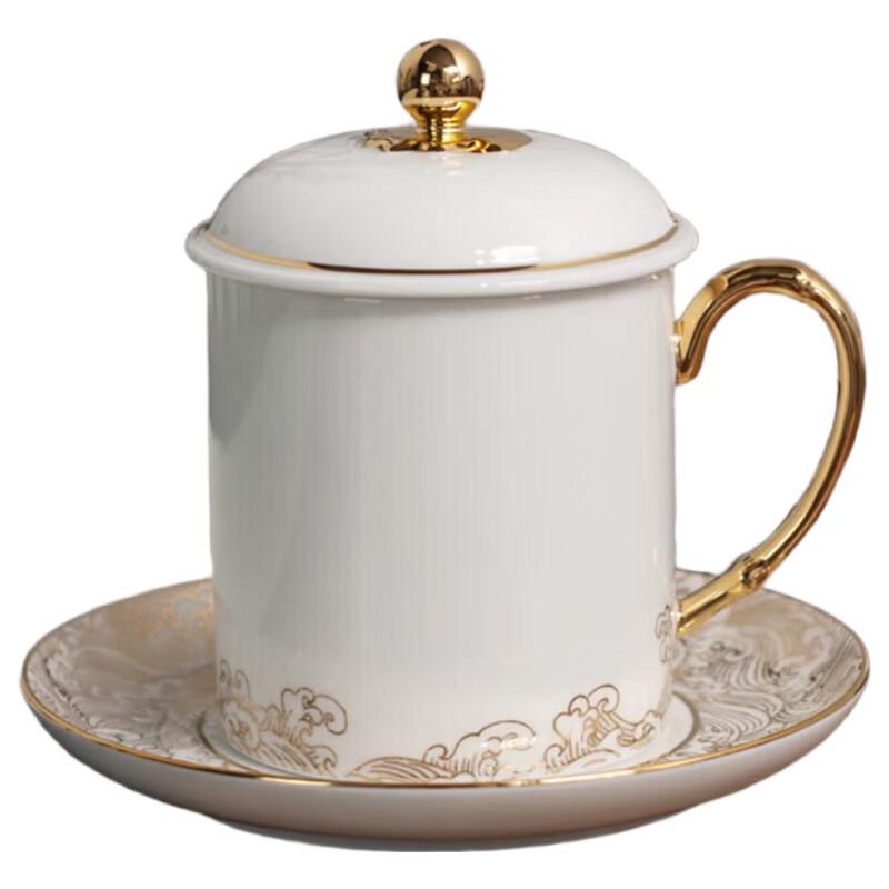 Auratic Mr. Porcelain Golden 350ml Conference Cup 3-Piece Set