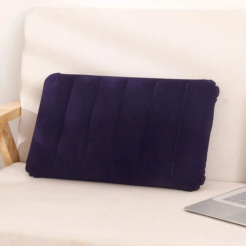 Portable Air Cushion Pillows Folding Square Inflatable Pillows Car Travel Hiking Nap Rest Cushion Outdoor Home Travel Pillow